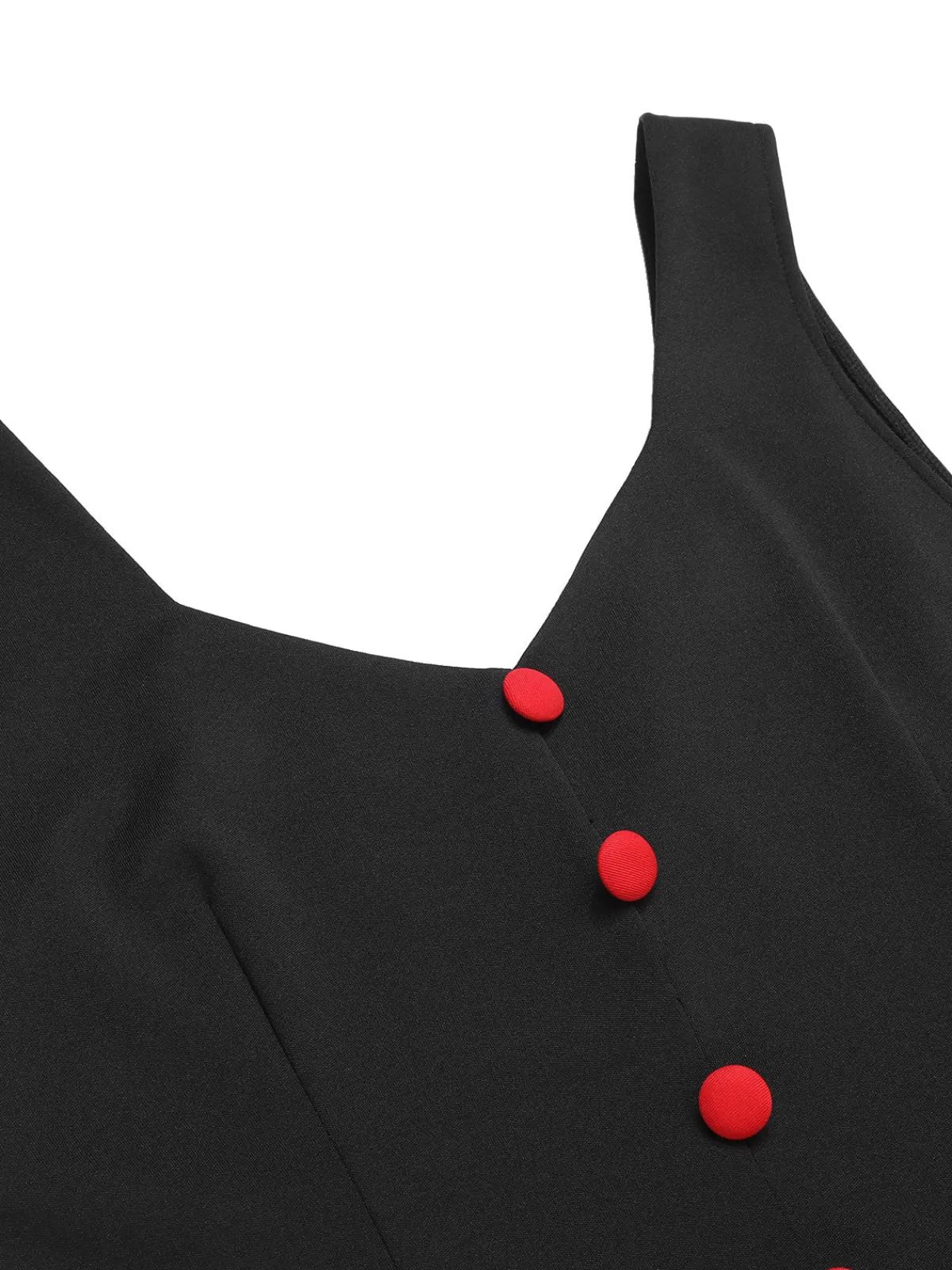 Sale Retro Stage 1960s V-Neck Solid Bodycon Dress Black