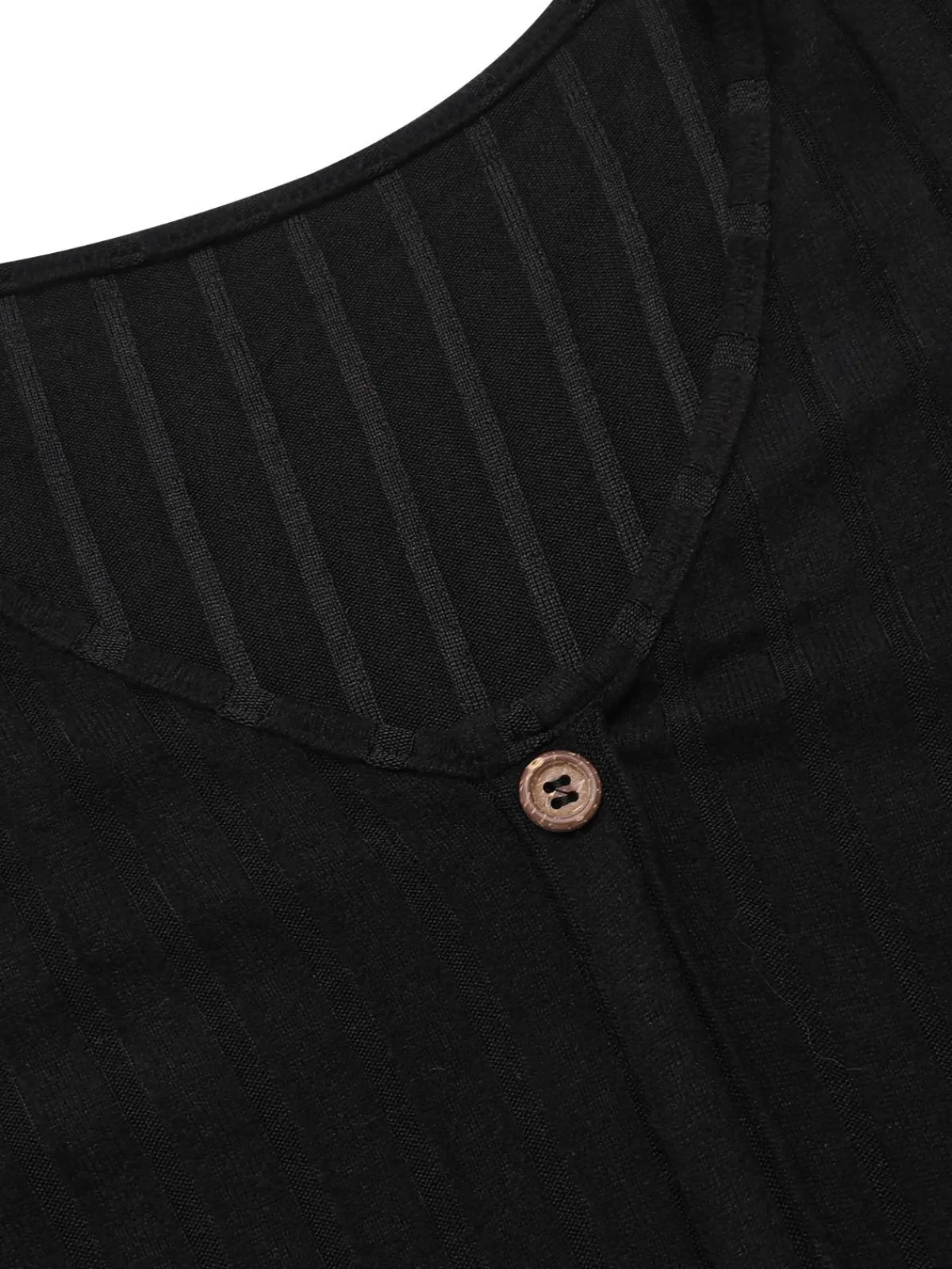 Hot Retro Stage 1940s V-Neck Solid Knitted Dress Black