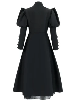 New Retro Stage 1940s Wicked-Inspired Floral Witch Dress Black