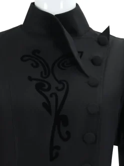 New Retro Stage 1940s Wicked-Inspired Floral Witch Dress Black