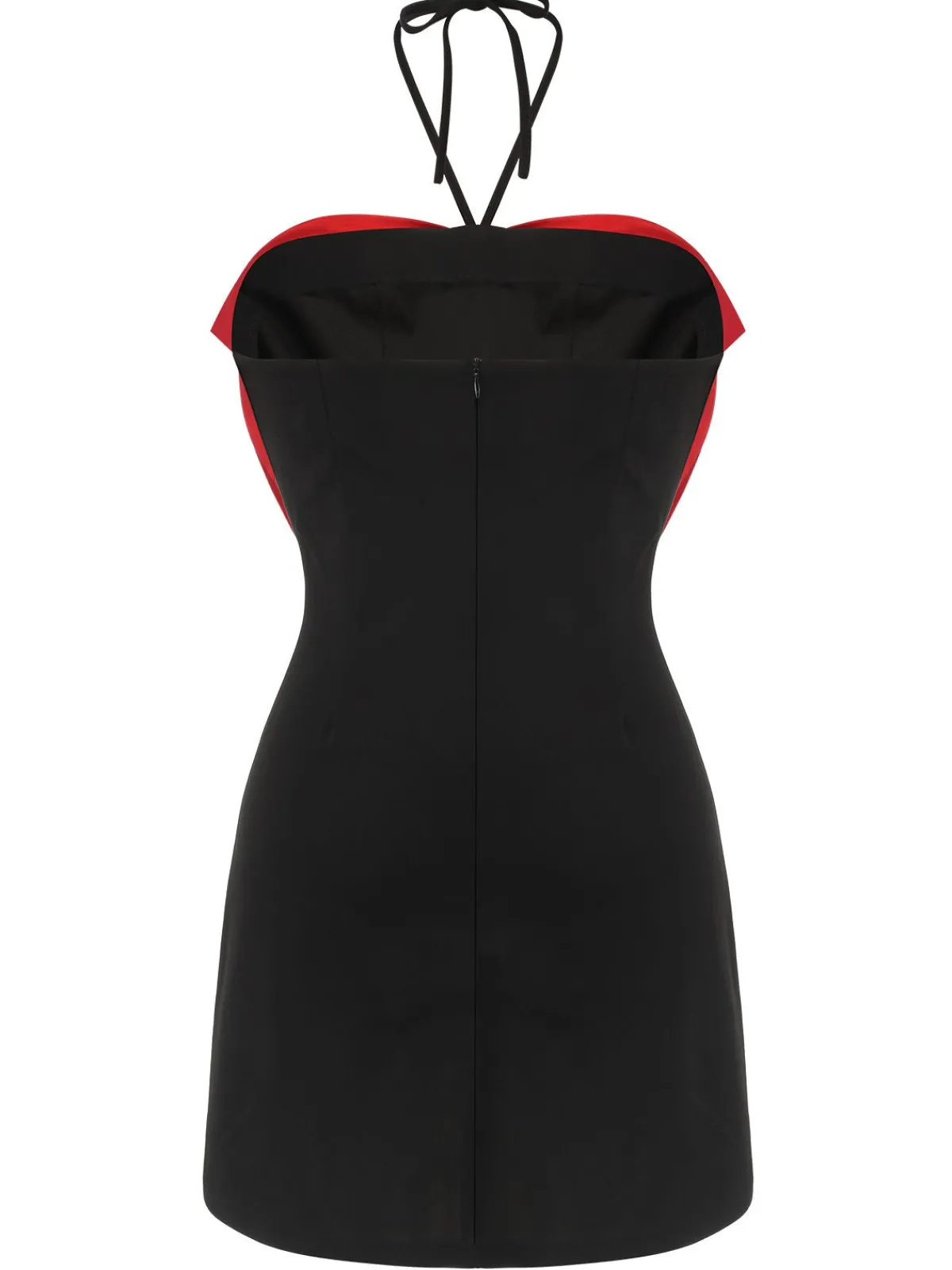 Outlet Retro Stage &Red 1960s Bow-knot Patchwork Wrap Dress Black
