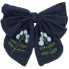Best Retro Stage Blue Cotton Indigo Dyed Hand-Embroidered Bow Hairpin