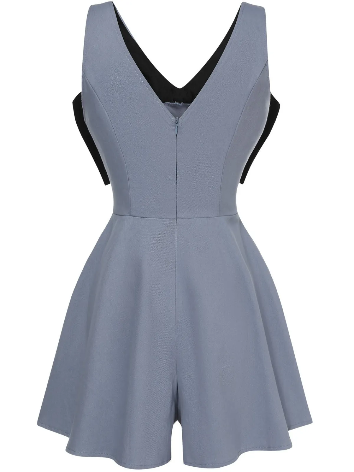 Clearance Retro Stage Blue 1950s Big Bowknot Patchwork Romper Light Blue