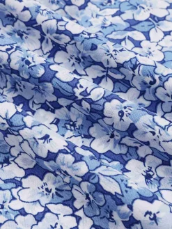 Hot Retro Stage 1950s Ditsy Floral Layered Skirt Blue