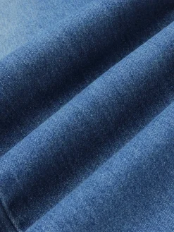 Sale Retro Stage 1930s High Waist Flare Jeans Blue