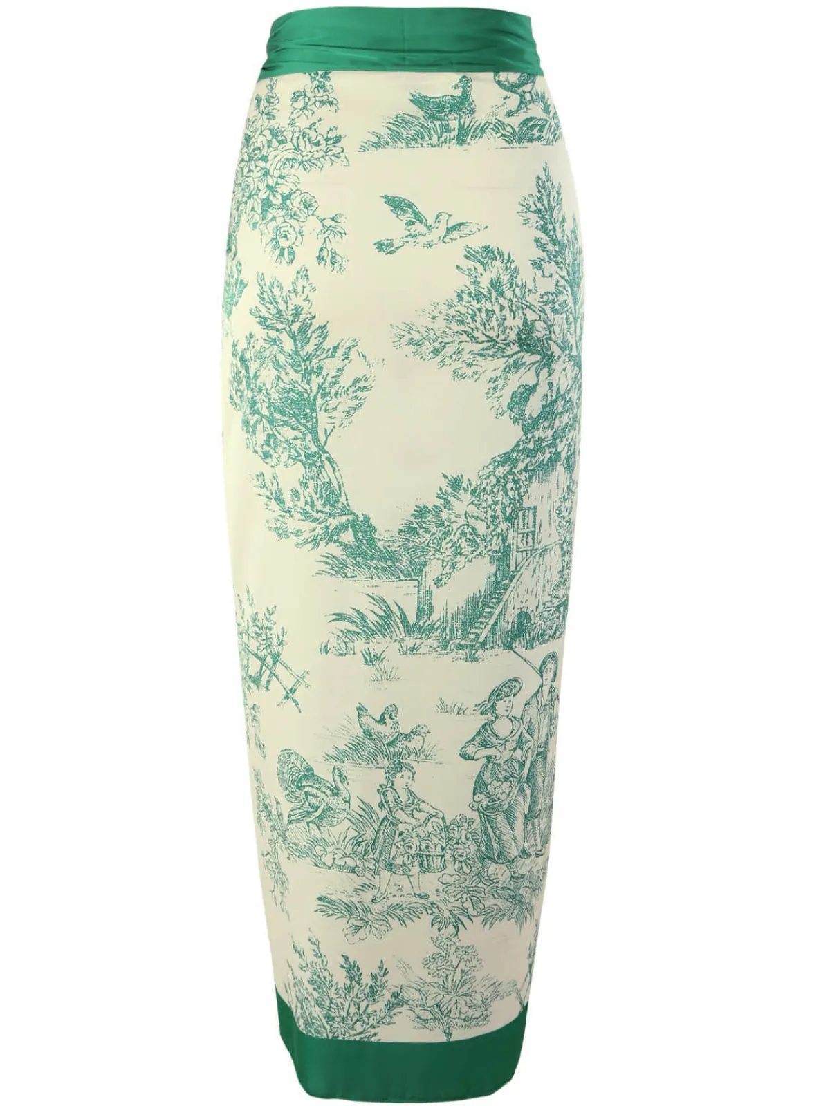 Outlet Retro Stage 1960s Ink Floral Patchwork Tie-Up Cover-Up Blue