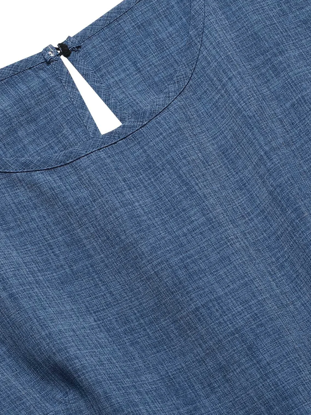 Clearance Retro Stage 1940s Layered Ruffle Sleeve A-Line Dress Blue