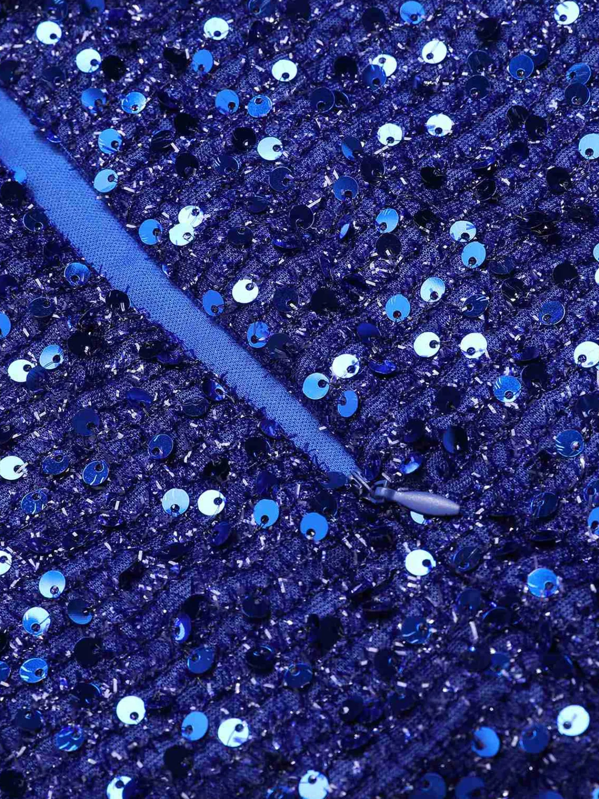 New Retro Stage 1920s One-Shoulder Sequined Mermaid Dress Blue