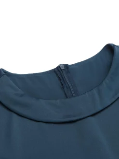 New Retro Stage Blue 1940s Pearl Buttons Darlene Dress