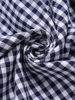 Clearance Retro Stage 1930s Plaid Fishtail Skirt Blue