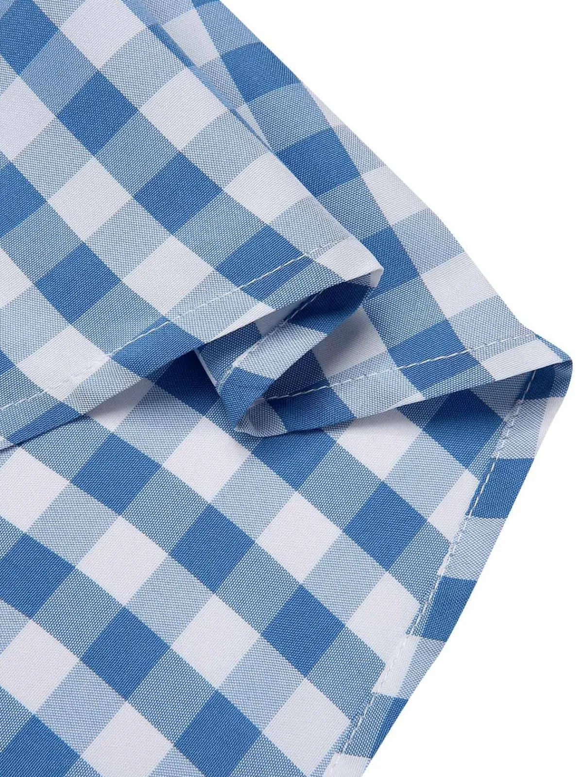 Outlet Retro Stage Blue 1950s Plaid Swing Dress