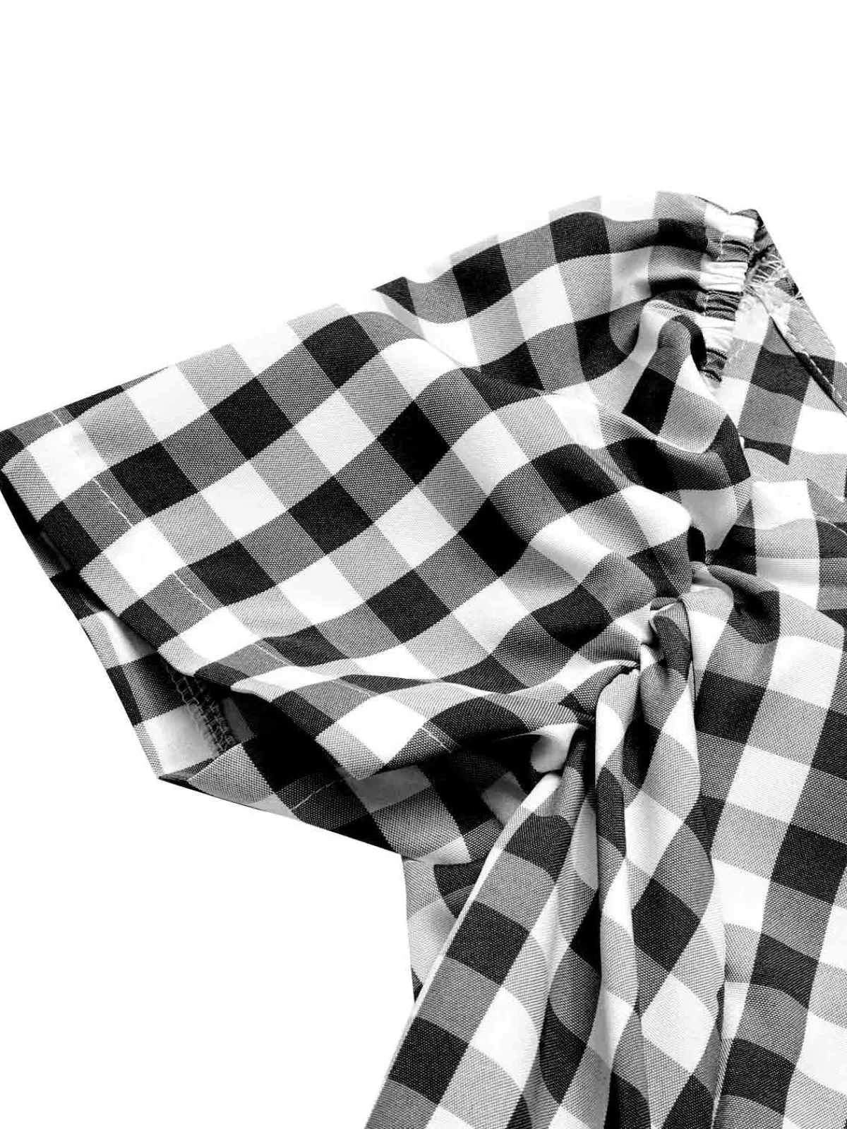 Outlet Retro Stage Blue 1950s Plaid Swing Dress