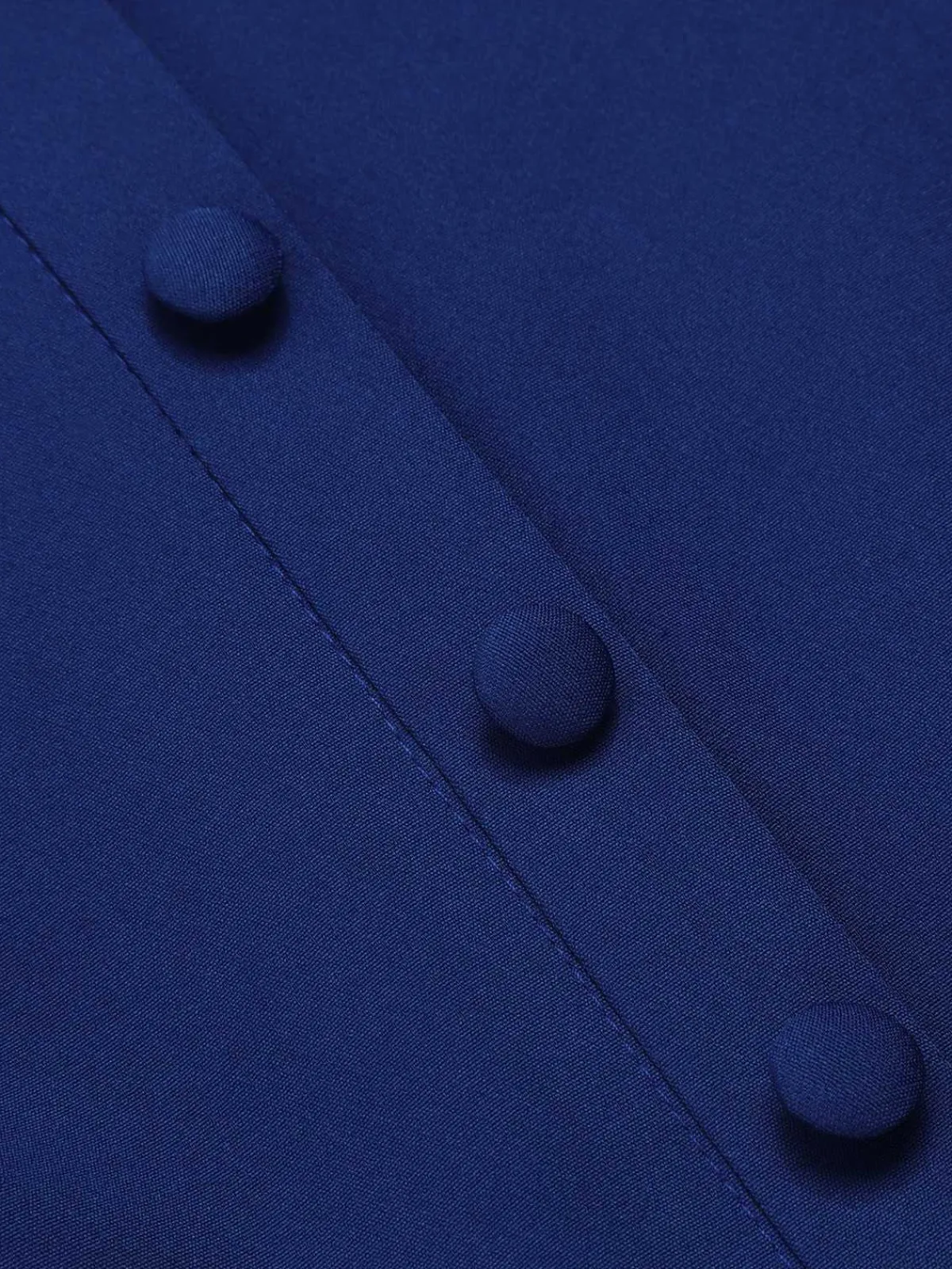 Online Retro Stage 1950s Pleated Ruffles Vest Dress Blue