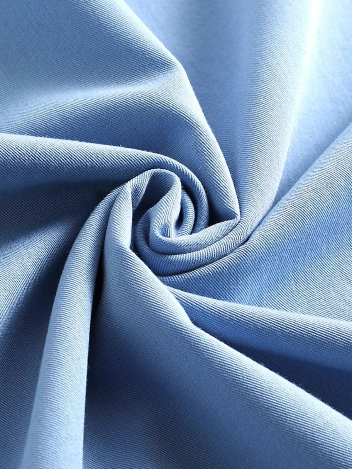 Outlet Retro Stage Blue 1950s Pocket Button Solid Dress Light Blue