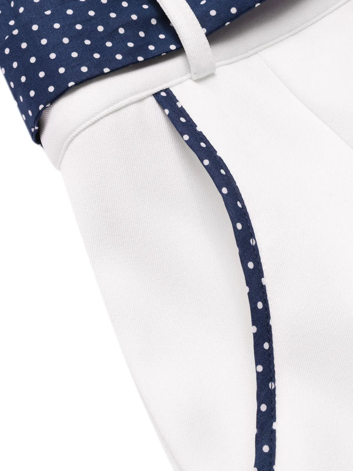 Sale Retro Stage Blue 1940s Polka Dot Patchwork Suspender Romper