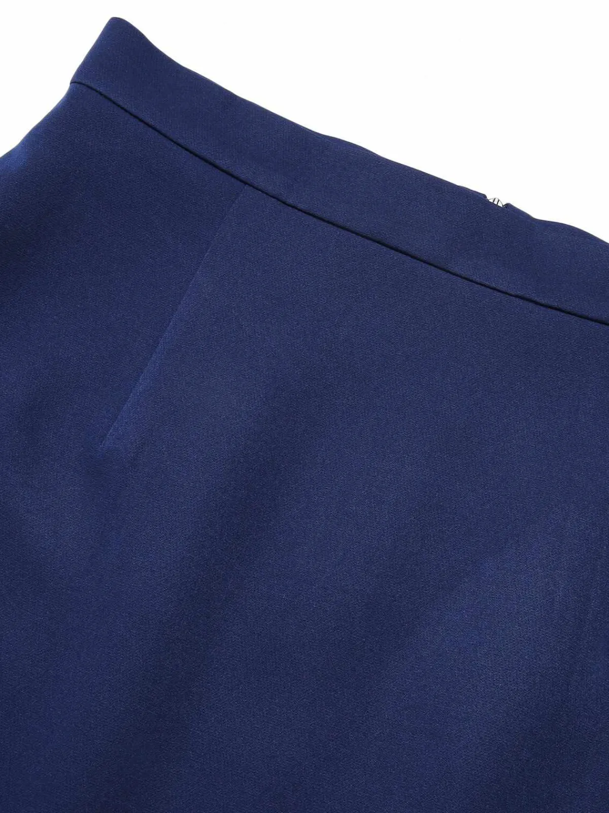 Outlet Retro Stage 1960s Solid Back Split Pencil Skirt Blue