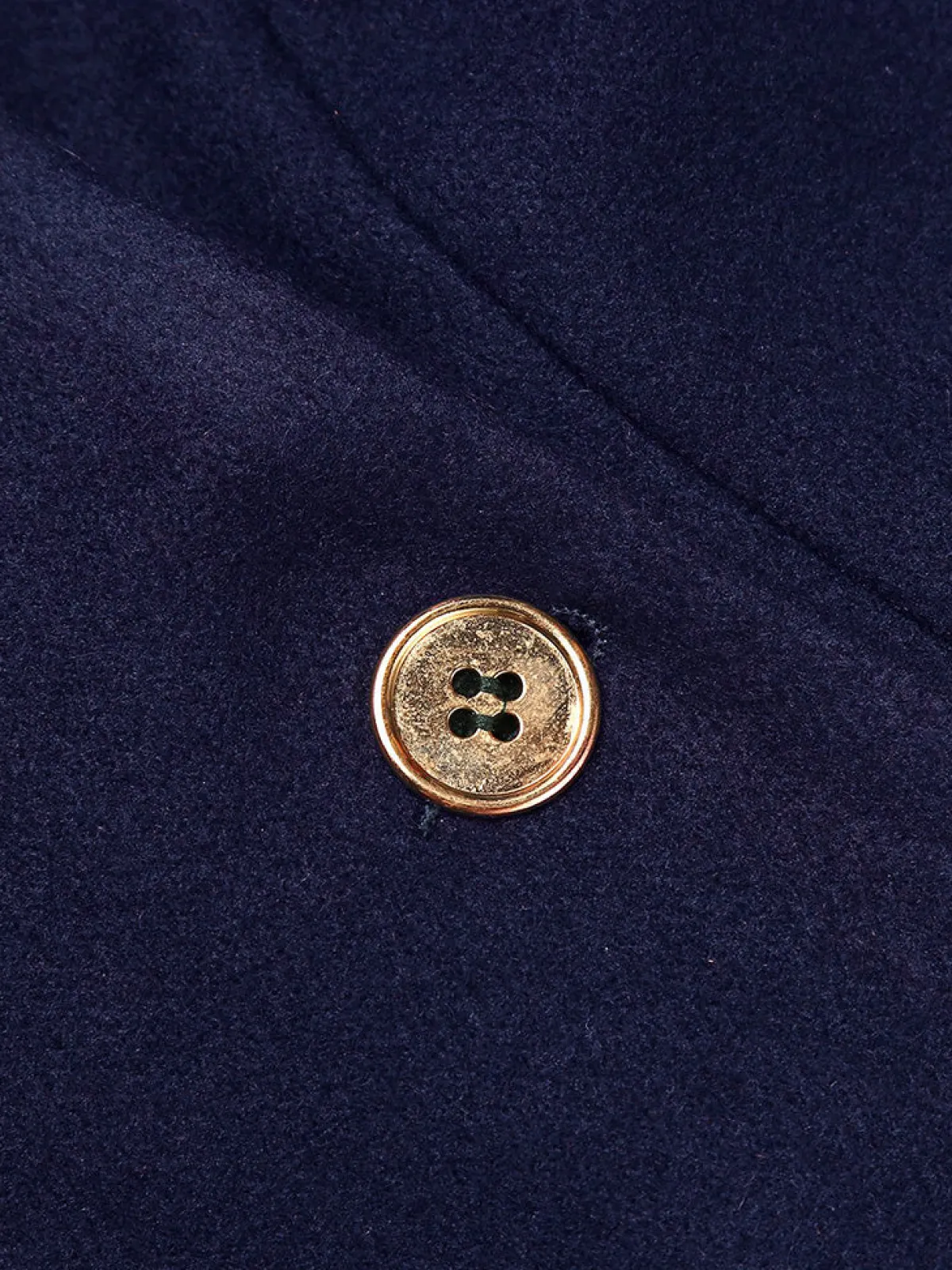 Fashion Retro Stage Blue 1940s Solid Button Coat
