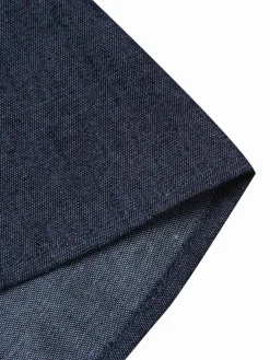 Sale Retro Stage 1940s Solid Button Lapel Blouse Blue