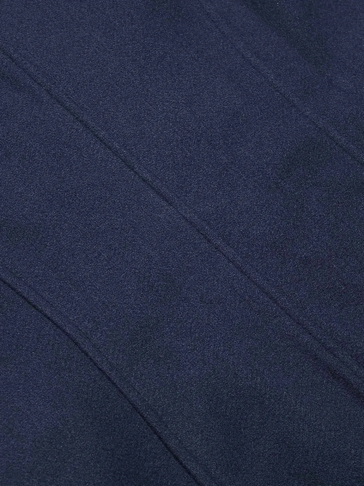 Clearance Retro Stage Blue 1940s Solid Stand Collar Double Breasted Coat Dark Blue