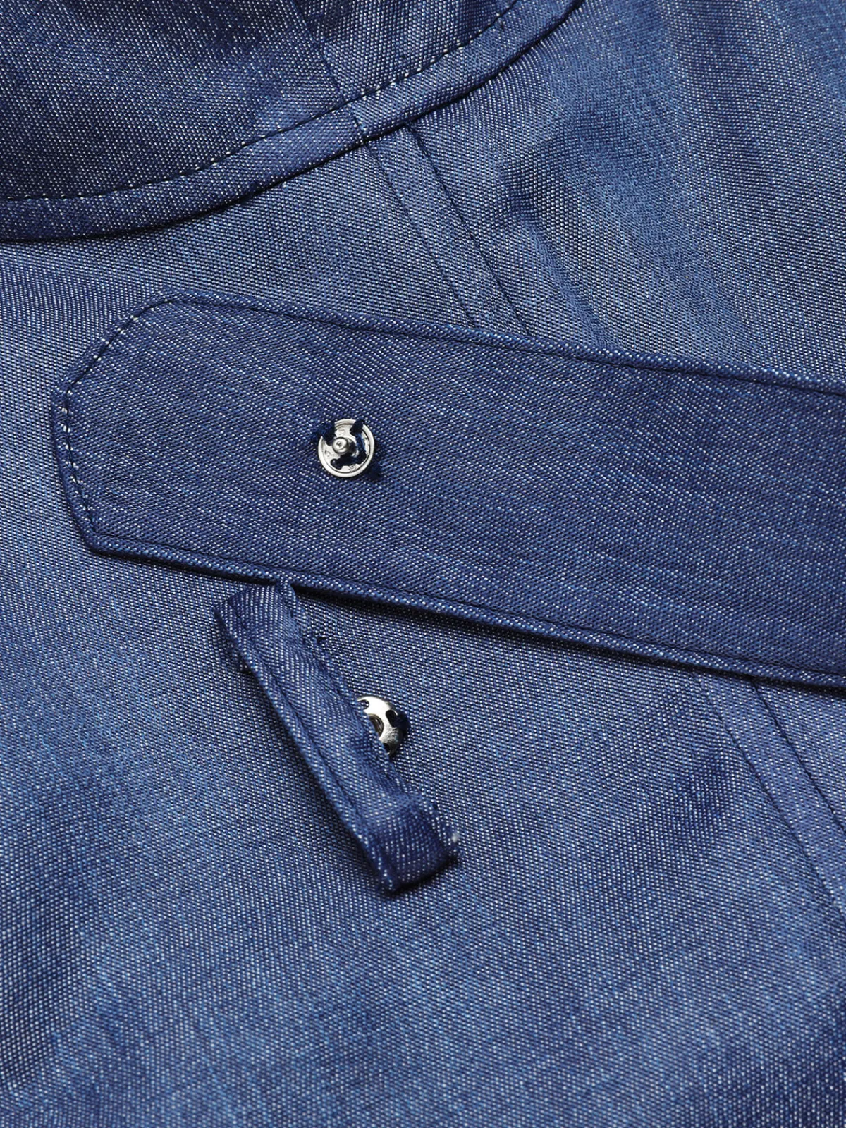 New Retro Stage 1940s Spaghetti Strap Zipper Top With Belt Blue