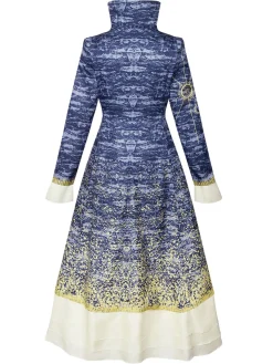Best Retro Stage 1930s Stand Collar Madame Morrible Stardust Coat Blue