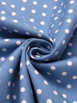 Hot Retro Stage 1950s Straps Pocket Swing Dress Blue