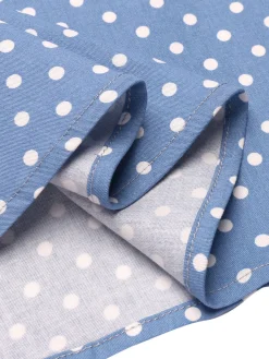 Hot Retro Stage 1950s Straps Pocket Swing Dress Blue