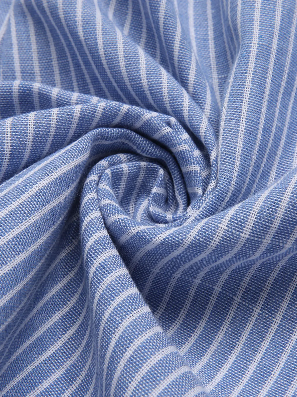 Fashion Retro Stage 1950s Striped Belt Pocket Romper Blue