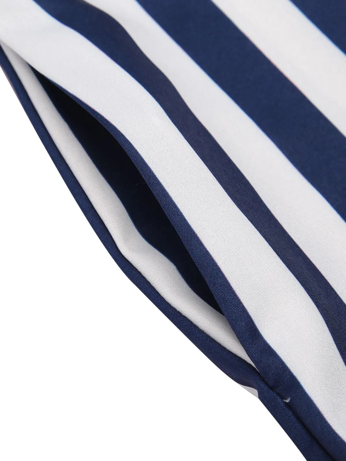 Online Retro Stage 1930s Striped Ruffle Jumpsuit Blue