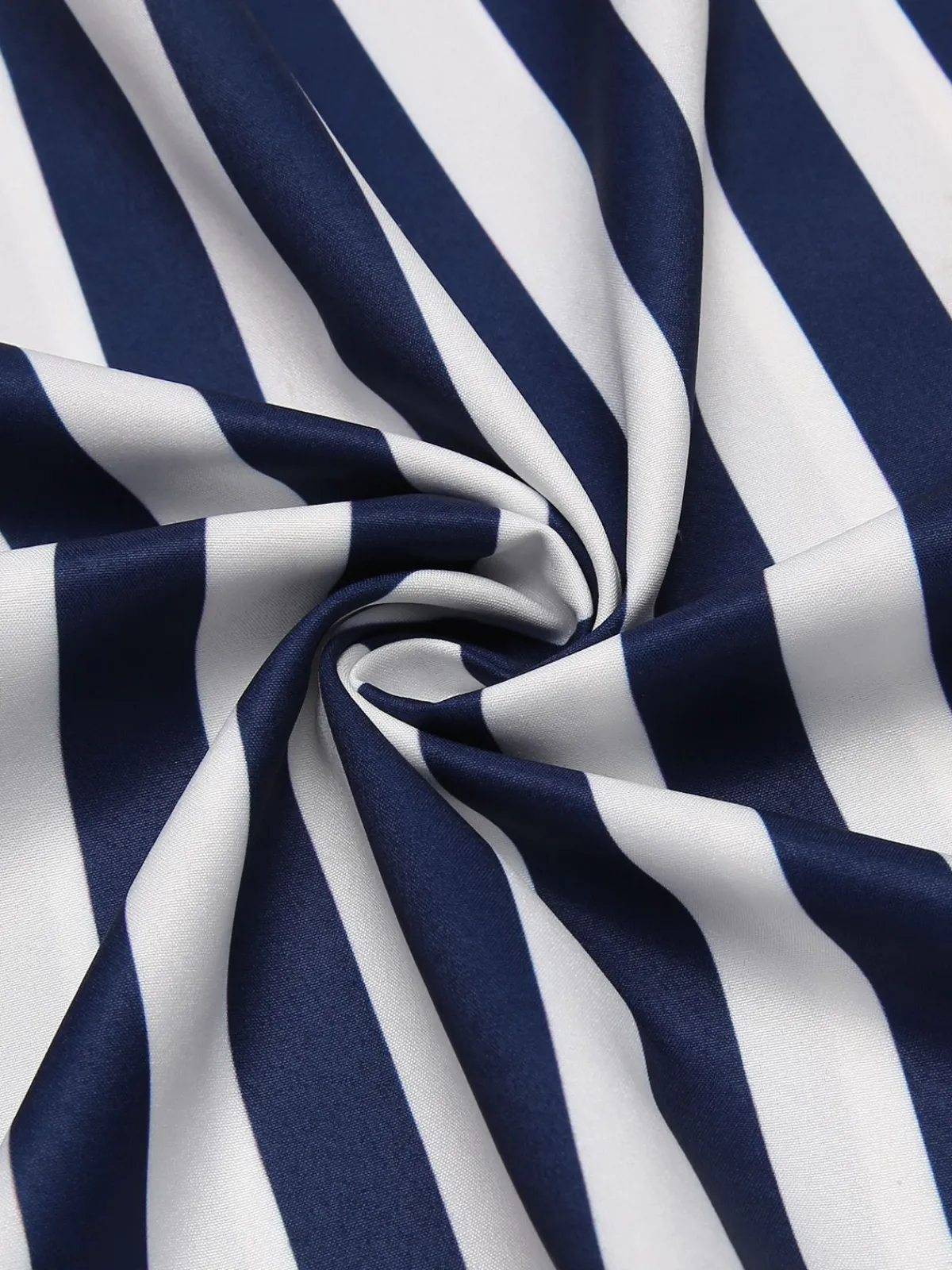 Online Retro Stage 1930s Striped Ruffle Jumpsuit Blue