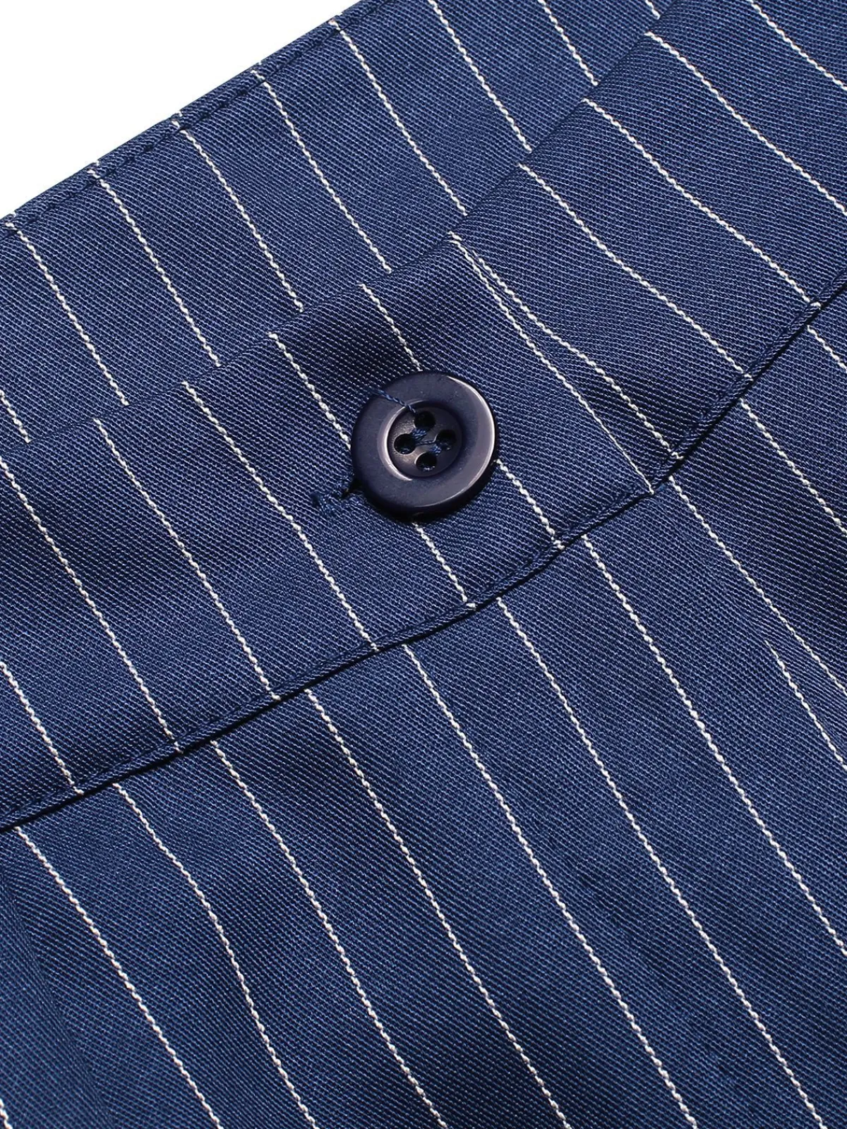 Best Retro Stage 1940s Striped Wide-Leg Pants Blue
