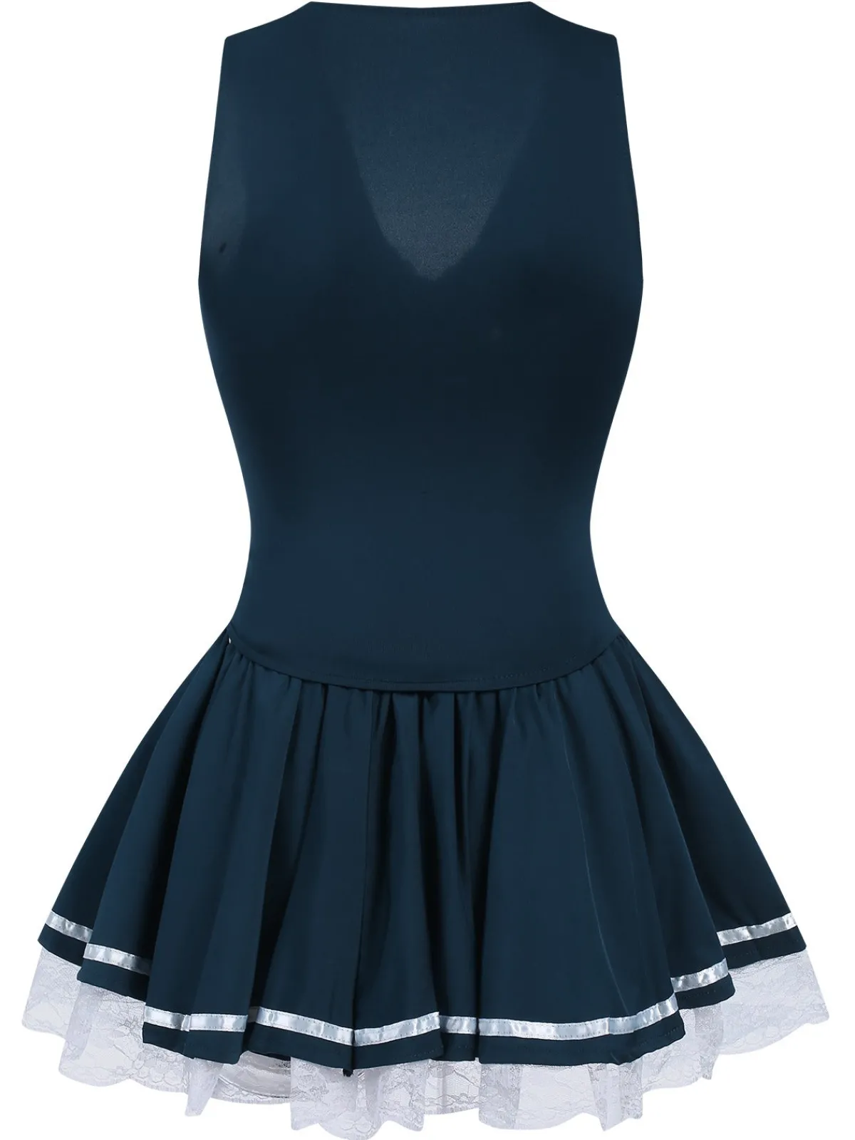 Fashion Retro Stage Blue 1950s V-Neck Sailor Cosplay Costumes