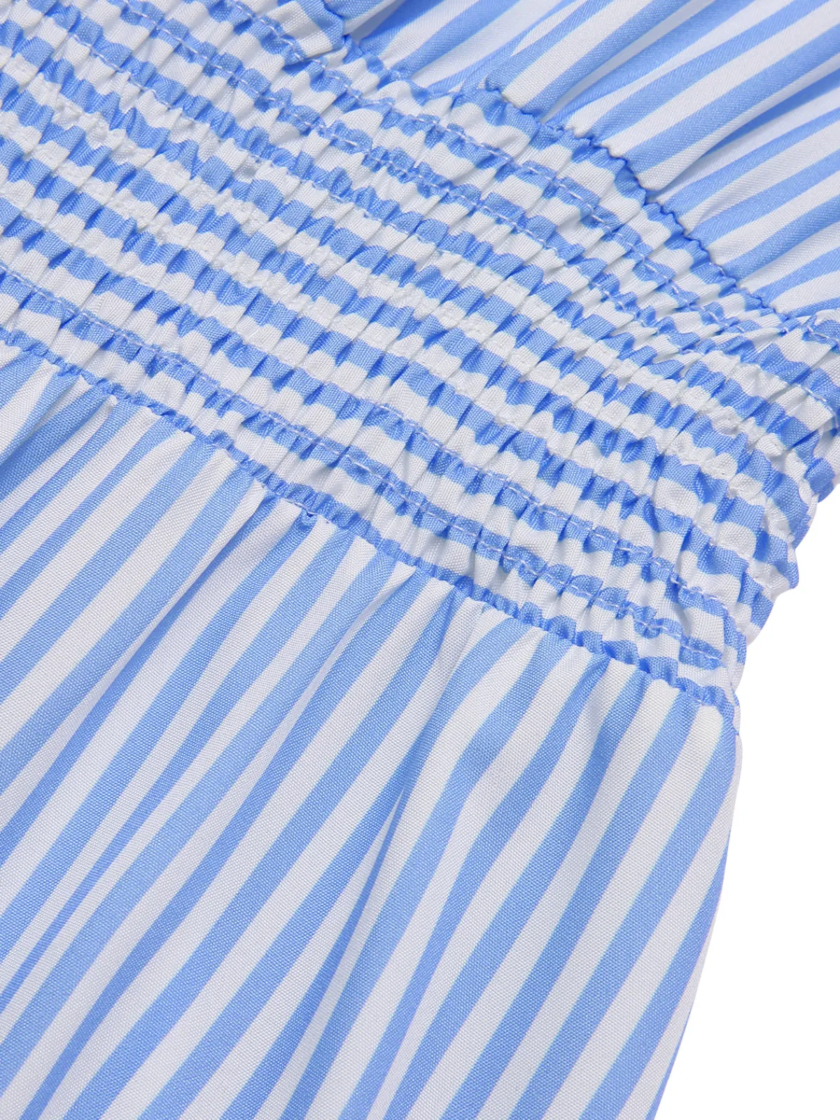 Best Retro Stage 1940s V-Neck Stripes Long Sleeve Dress Blue