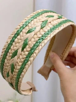 Best Retro Stage Boho Color Patchwork Braided Headband