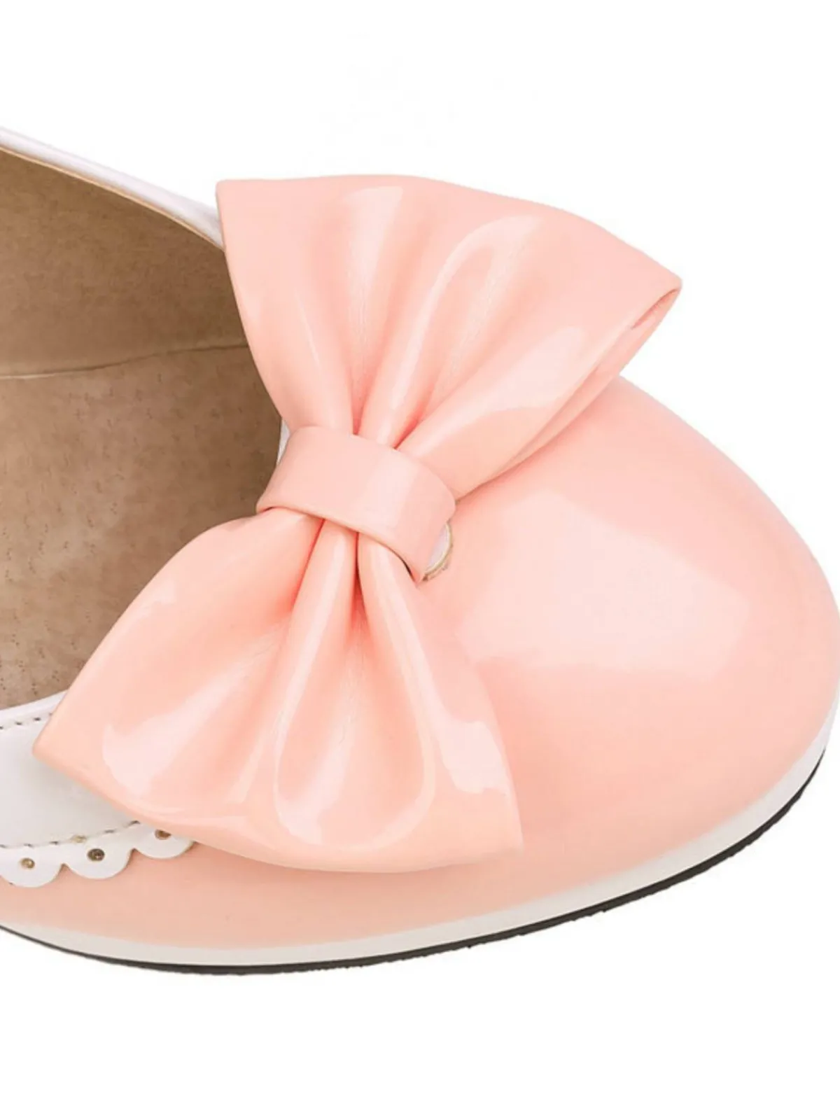 Fashion Retro Stage Bowknot Chunky Heels Mary Jane Shoes