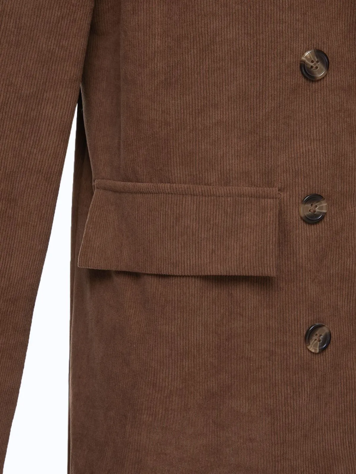 Hot Retro Stage 1950s Corduroy Casual Jacket Brown