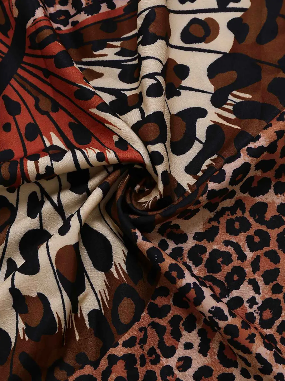 Outlet Retro Stage Brown 1930s Butterfly Round Halter Dress Leopard