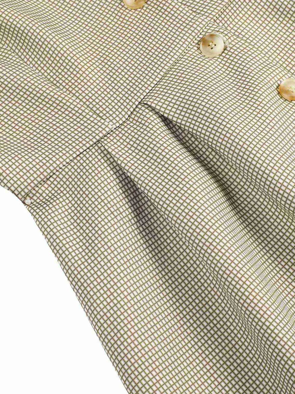 Sale Retro Stage Brown 1940s Small Windowpane Plaid Dress