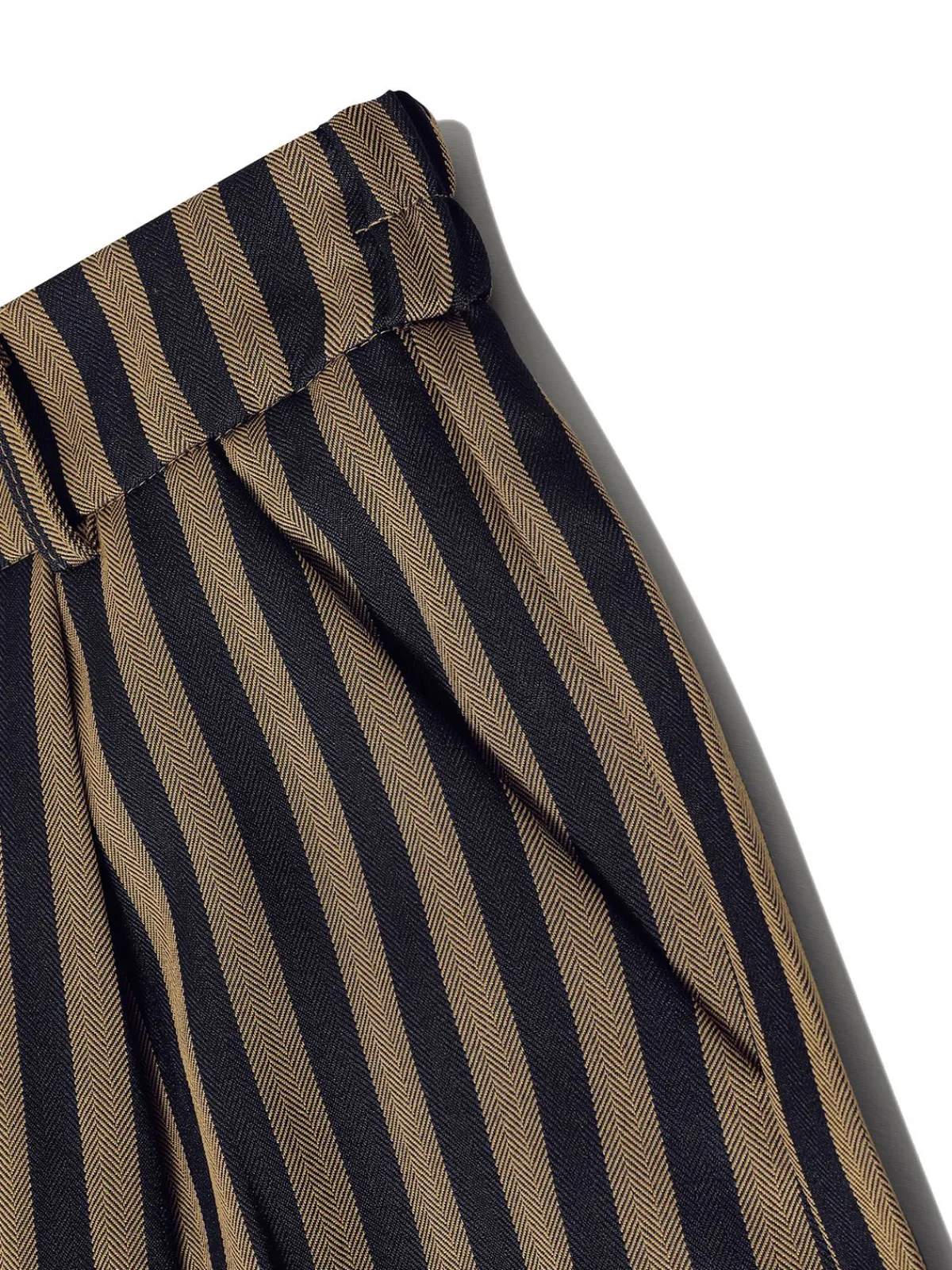 Best Retro Stage 1940s Stripes Straight-Leg Pants Brown