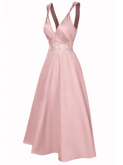 Outlet Retro Stage Champagne 1930s Solid Lace Satin Nightgown