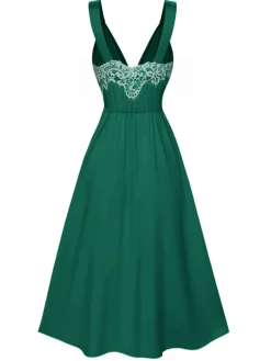 Outlet Retro Stage Champagne 1930s Solid Lace Satin Nightgown