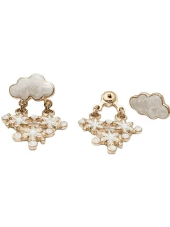 Clearance Retro Stage Christmas Cloud Snowflake Gradient Earrings