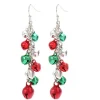 Clearance Retro Stage Christmas Contrast Red Green Bells Earrings