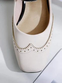 Sale Retro Stage Chunky Heels Mary Jane Shoes