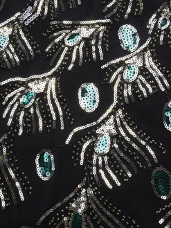 Fashion Retro Stage [Clearance] Black 1920s Sequin Flapper Dress