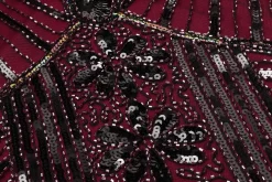 Sale Retro Stage [Clearance] 1920s Sequined Fringe Dress Wine Red