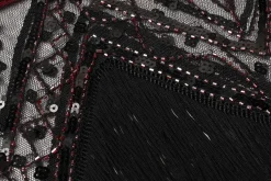 Sale Retro Stage [Clearance] 1920s Sequined Fringe Dress Wine Red