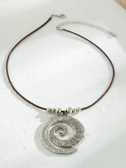 Hot Retro Stage Conch Starfish Pendant Leather Cord Necklace