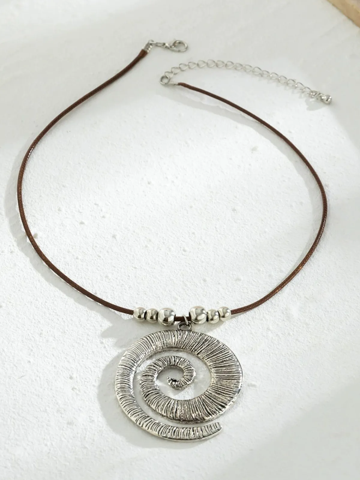 Hot Retro Stage Conch Starfish Pendant Leather Cord Necklace