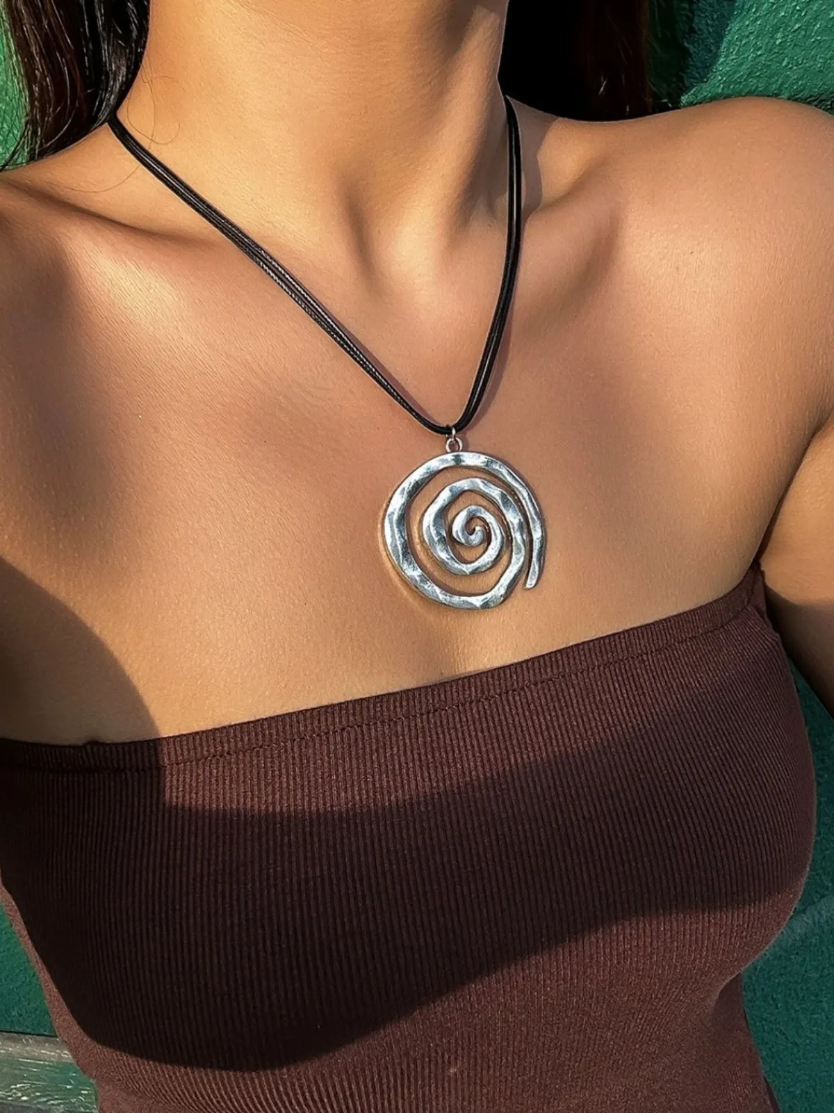 Hot Retro Stage Conch Starfish Pendant Leather Cord Necklace